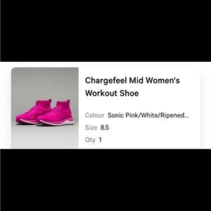 lululemon athletica Sonic Pink Chargefeel Mid Women's Workout Shoe